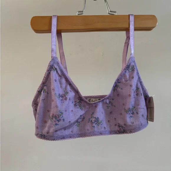 x Intimately FP Printed Pointelle Bralette in Grape Combo - Picture 2 of 6
